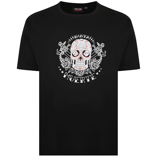 Espionage Santa Muerte Print T-Shirt Schwarz